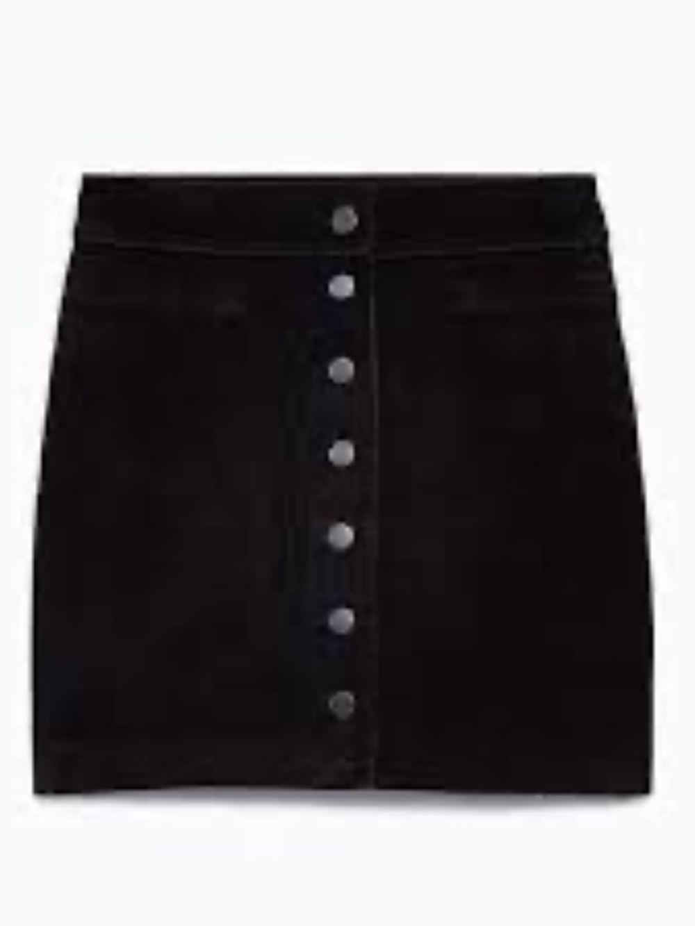 Aritzia Wilfred Free Corduroy Button-Front Skirt Black, Size 0